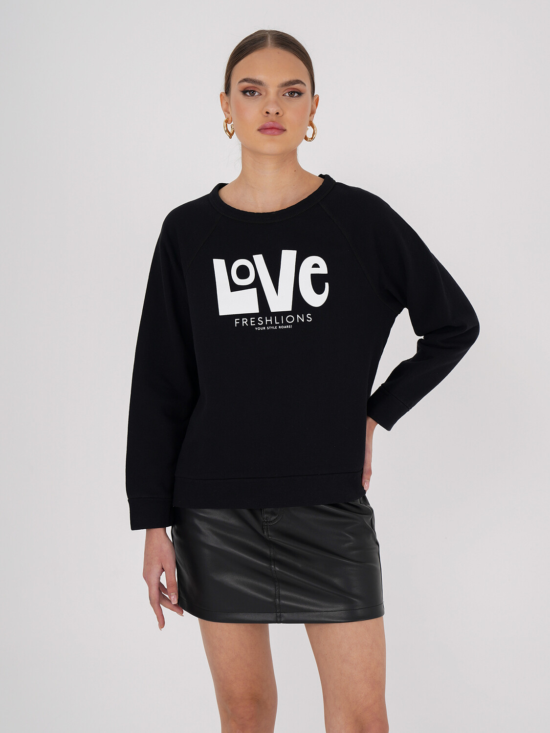 

Толстовка Freshlions Sweater Love Print, черный