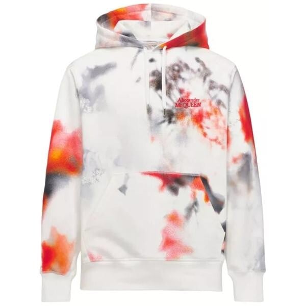 

Футболка obscured flower sweatshirt Alexander Mcqueen, белый