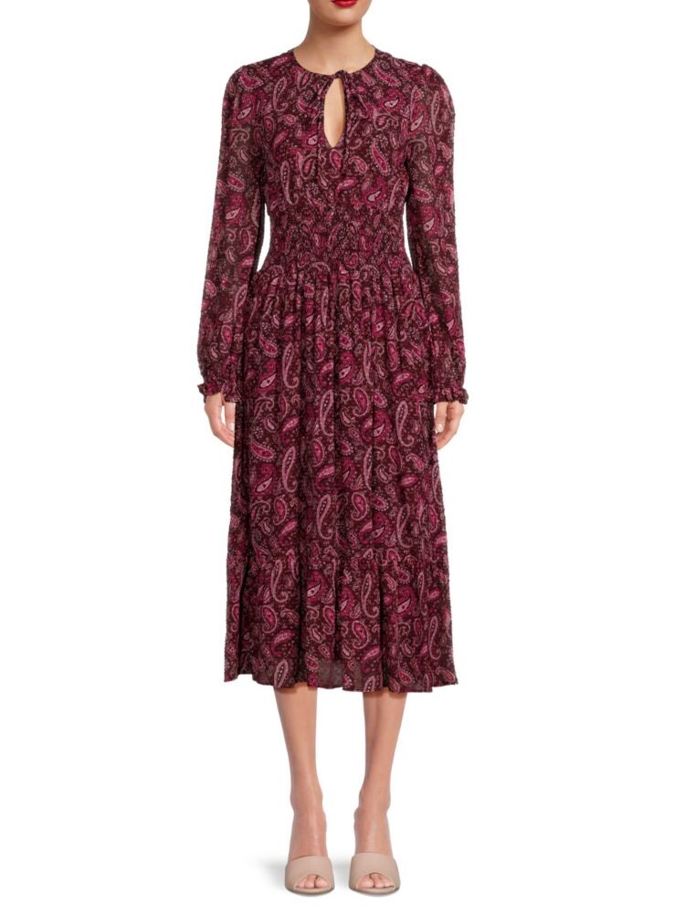 

Платье миди с блузкой и узором пейсли Pinko, цвет Pink Multicolor