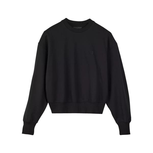 Футболка sweatshirt aus french terry black black Y-3, черный цена и фото
