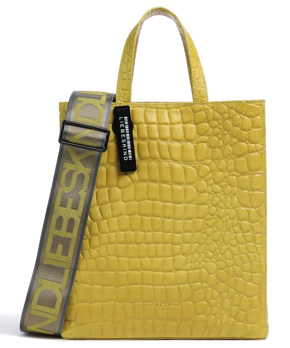 

Сумочка Paper Bag Waxy Croco M из тисненой кожи Liebeskind, желтый