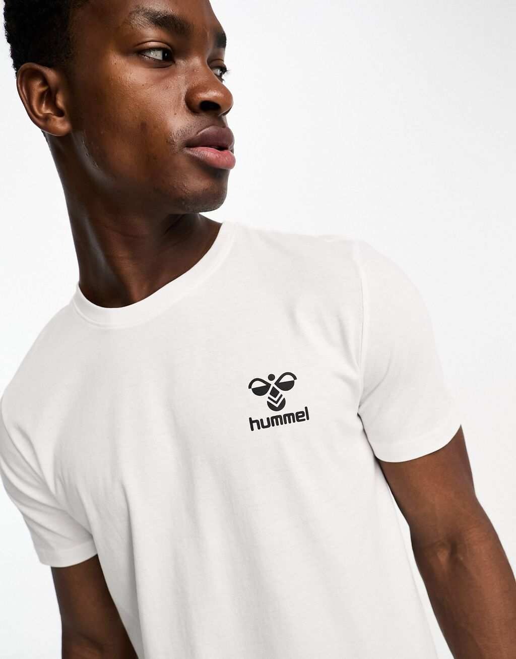 

Белая футболка классического кроя с логотипом Hummel, Белый
