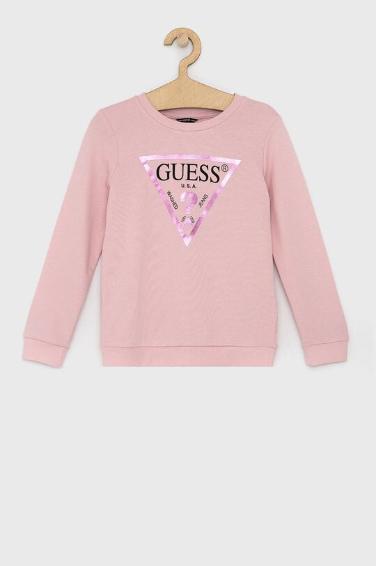 

Guess Детская хлопковая толстовка, розовый