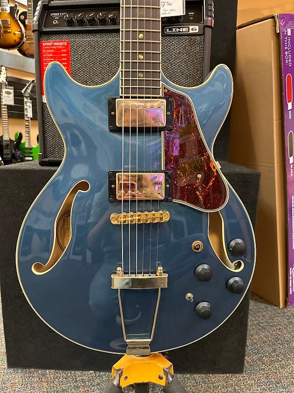 Электрогитара Ibanez Artcore Expressionist AMH90 Hollowbody Electric Guitar - Prussian Blue Metallic