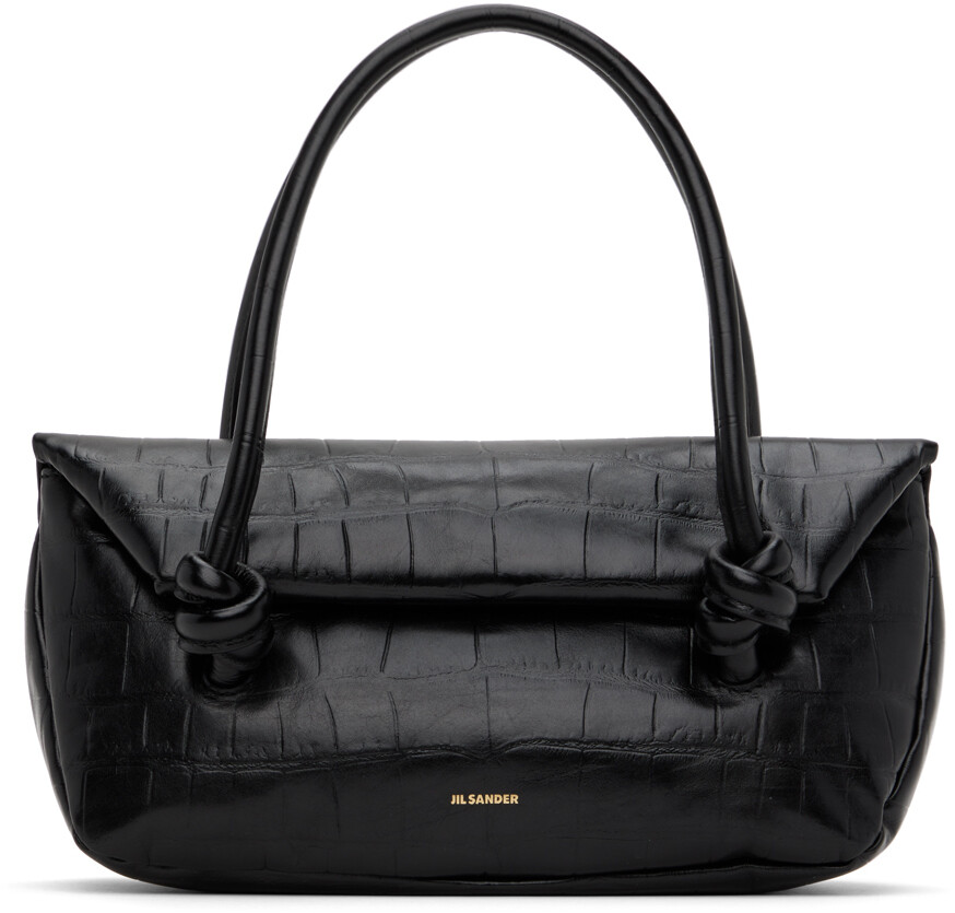 

Черная сумка с ручкой сверху с узлом Jil Sander