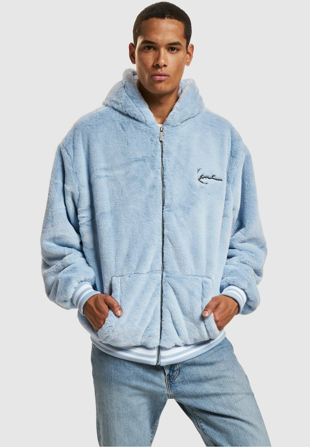 Флисовая куртка SIGNATURE FULL ZIP Karl Kani, голубой