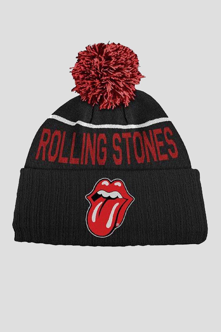 Классическая шапка с помпоном-языком Rolling Stones, черный