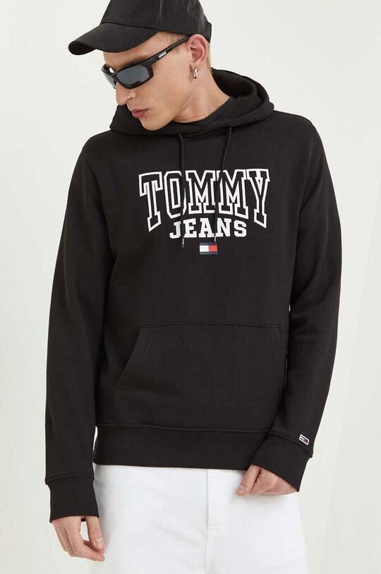 

Хлопковая толстовка Tommy Jeans, черный