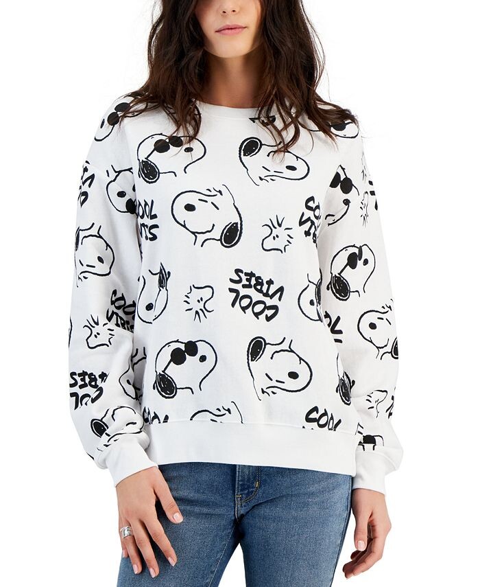 

Толстовка с рисунком Woodstock Good Vibes Peanuts, белый