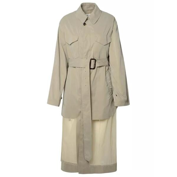 

Пальто décortiqué reversible nylon blend trench coat Maison Margiela, серый