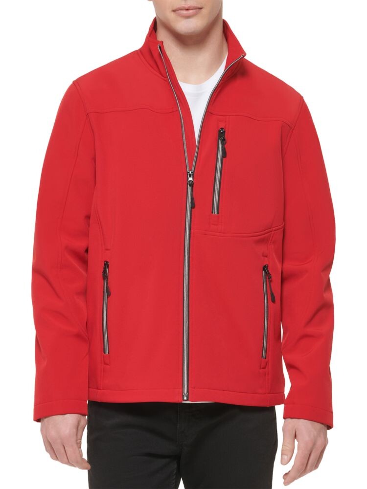 

Однотонная куртка на молнии Guess, цвет Fire Red