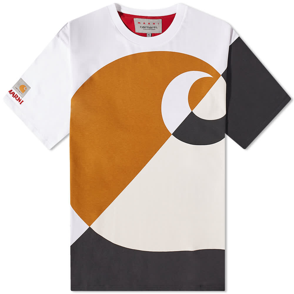 

Футболка с логотипом Marni x Carhartt WIP Panel, красный