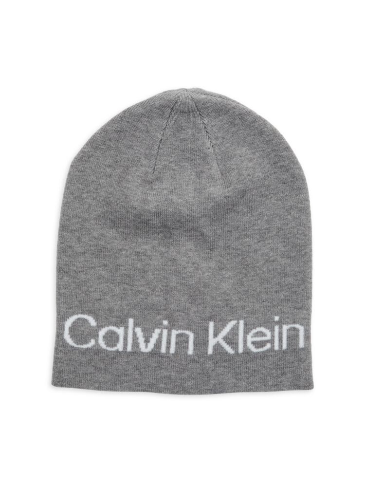 

Шапка-бини с логотипом Calvin Klein, цвет Heathered Grey