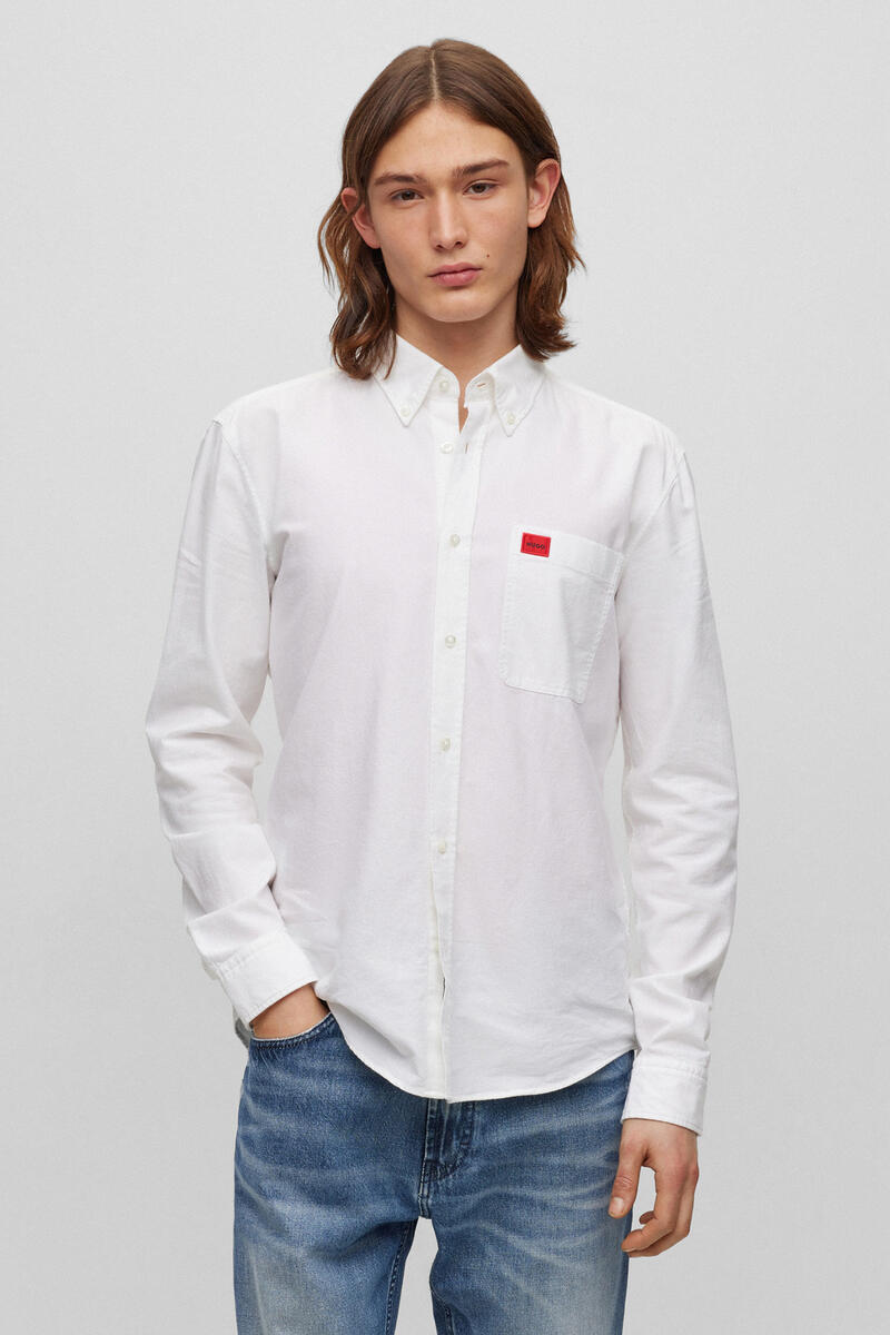 цена Оксфордская рубашка HUGO, белый