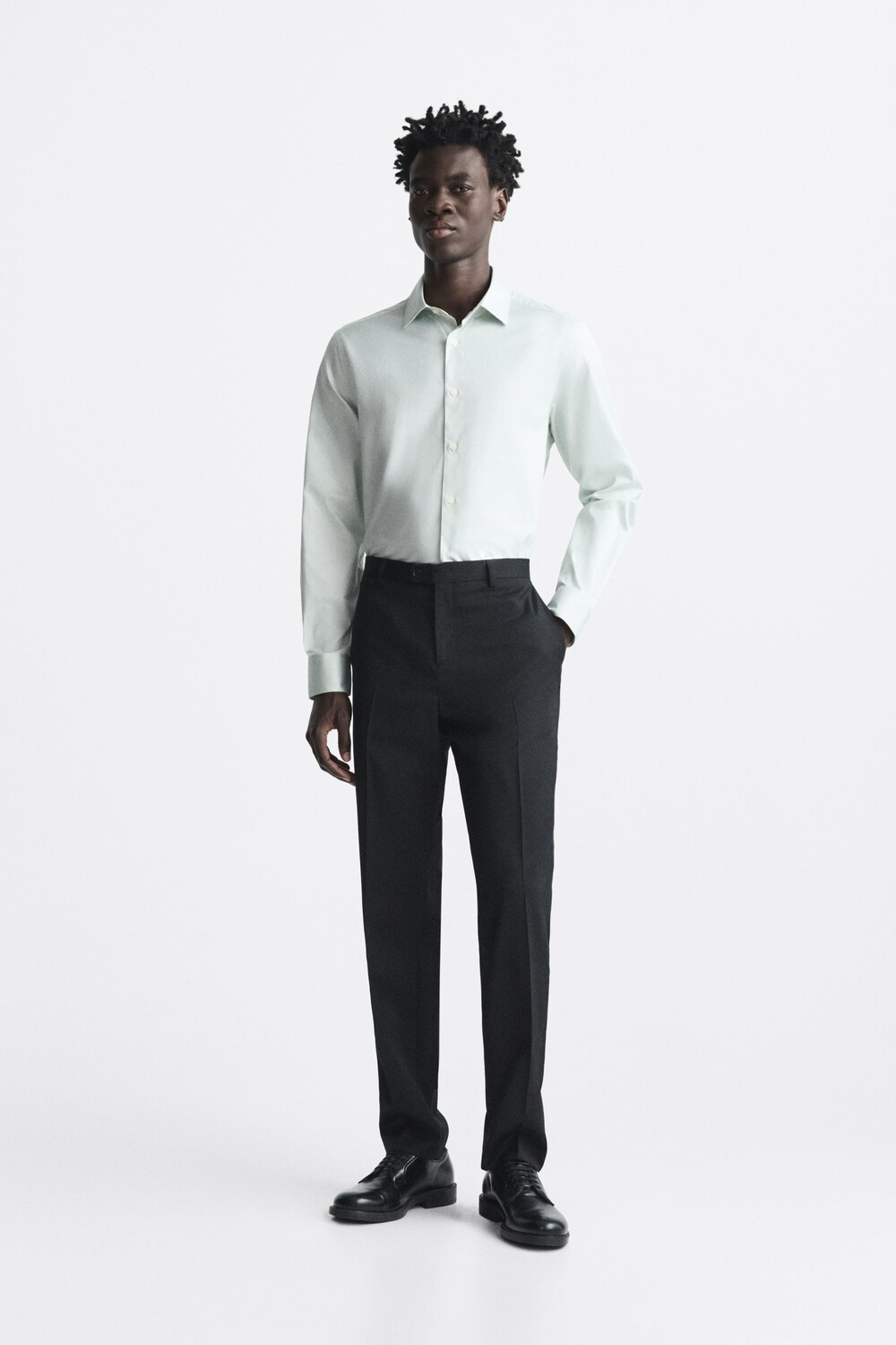 

Текстурная рубашка Zara, зеленый