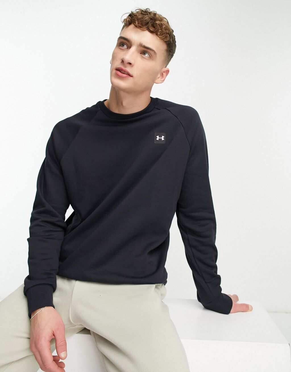 

Черная флисовая толстовка с круглым вырезом Under Armour Rival