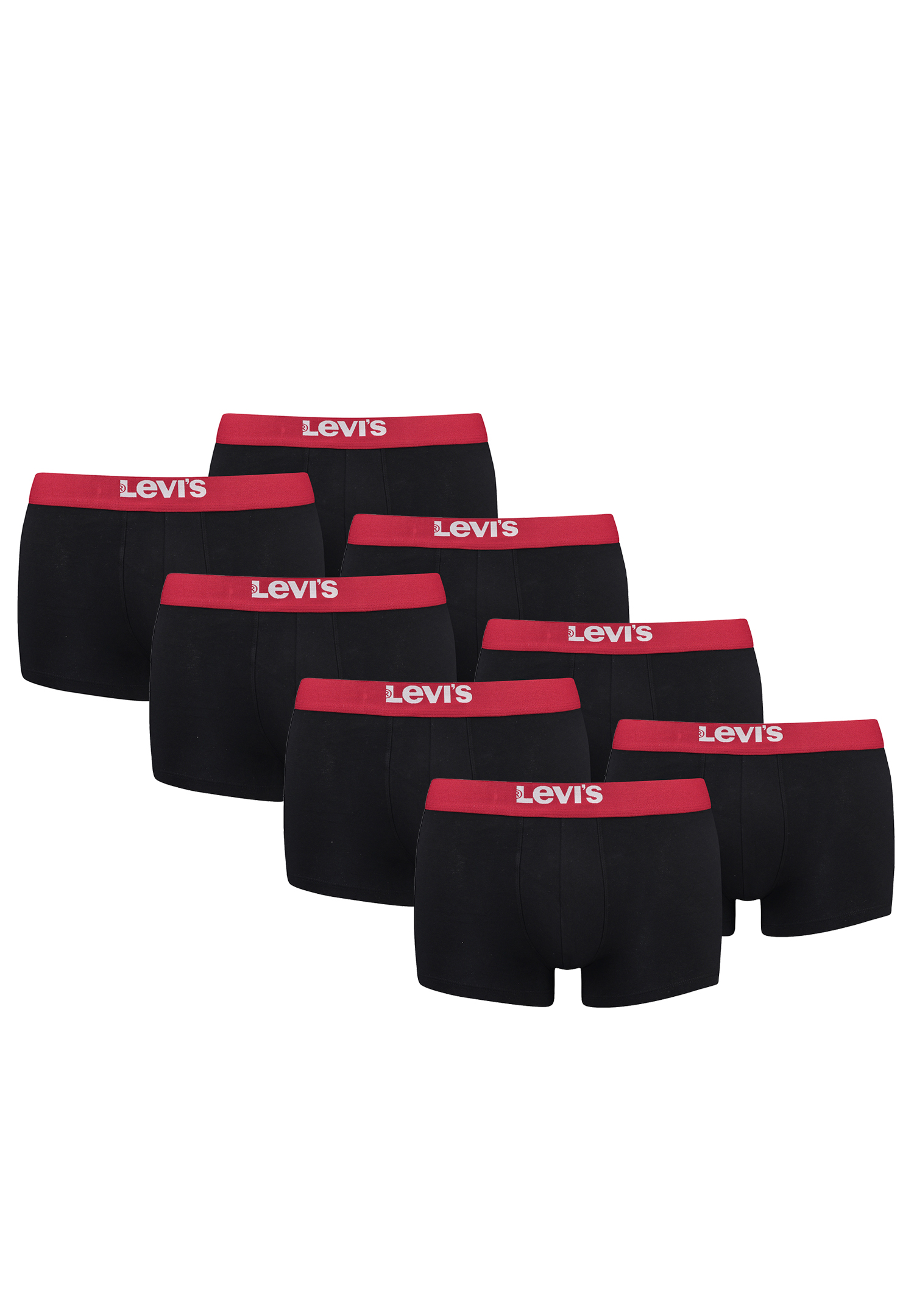 Боксеры Levi´s Boxershorts LEVIS MEN SOLID BASIC TRUNK ORGANIC CO 8 шт, цвет Black/Red levi s levi’s® red™ overall
