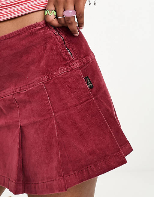 

Красная мини-юбка со складками Superdry Vintage