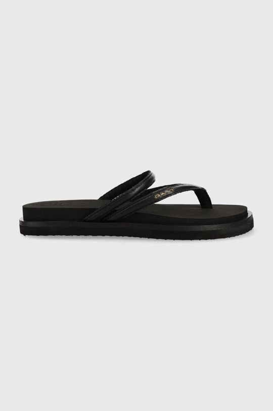 

Ленивые кожаные шлепанцы Gant, черный