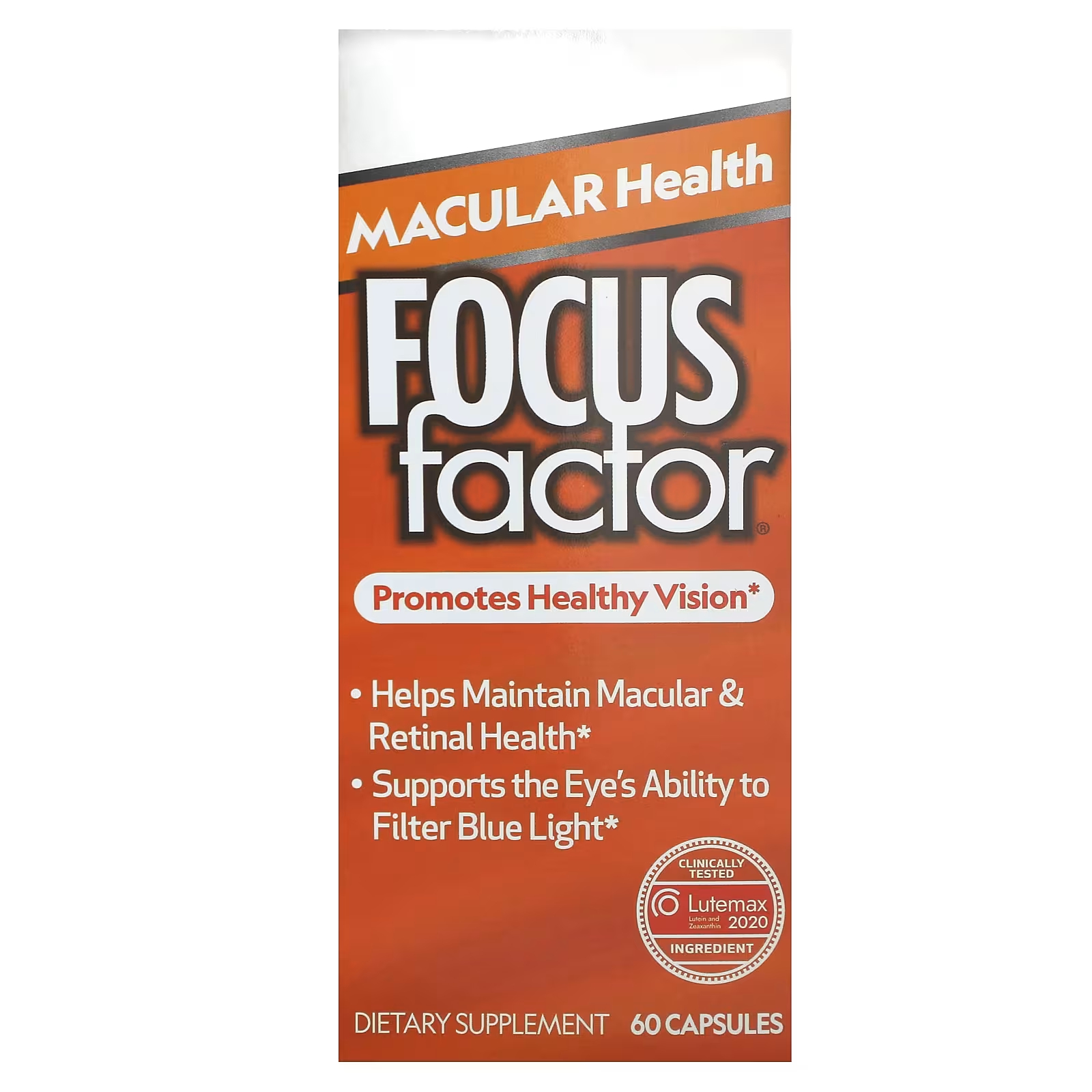Пищевая добавка Focus Factor Macular Health, 60 капсул натуральные усилители зрения с lutemax 2020 60 мягких таблеток doctor s best