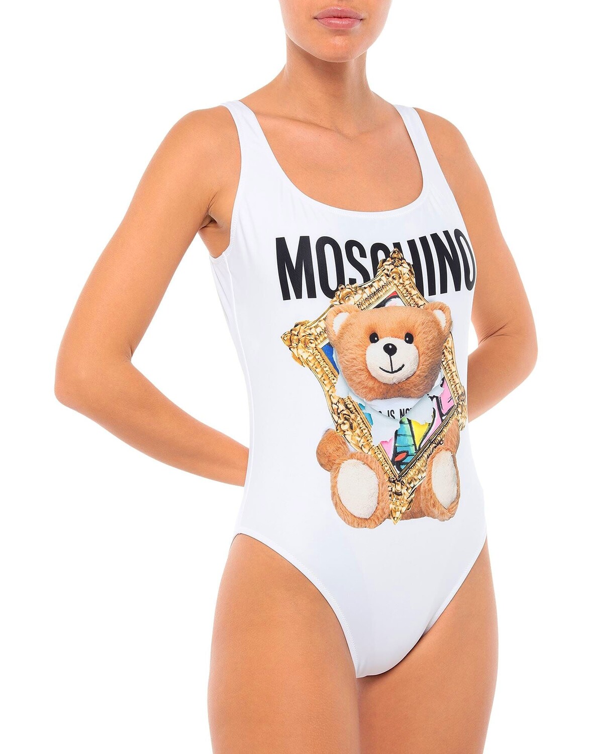 

Цельный купальник Moschino, белый