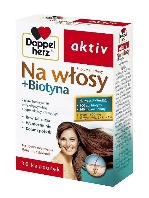 Doppelherz aktiv Na włosy + biotyn, 30 шт.