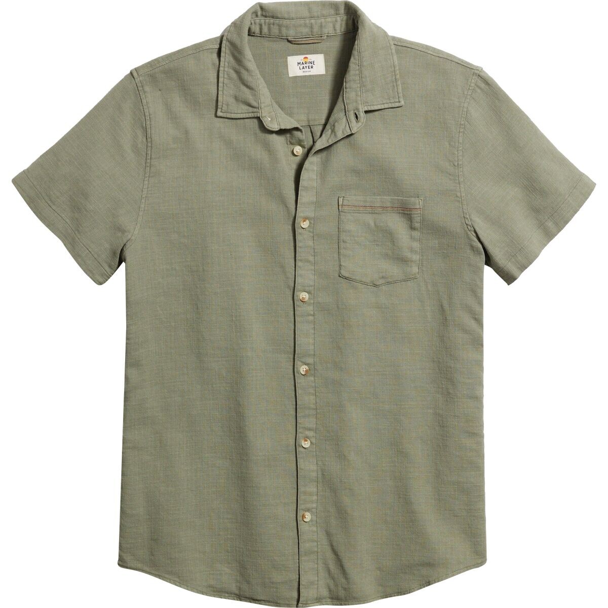 

Рубашка gd с короткими рукавами и кромкой стрейч Marine Layer, цвет vetiver
