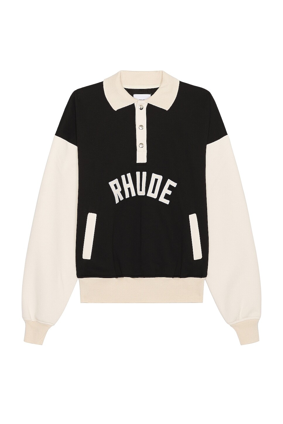 

Рубашка Rhude x Automobili Lamborghini Pique Polo, цвет Black & Cream