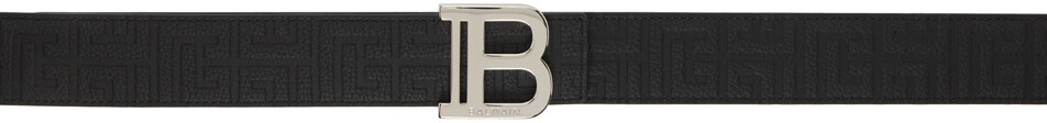 

Черный ремень с тиснением Balmain