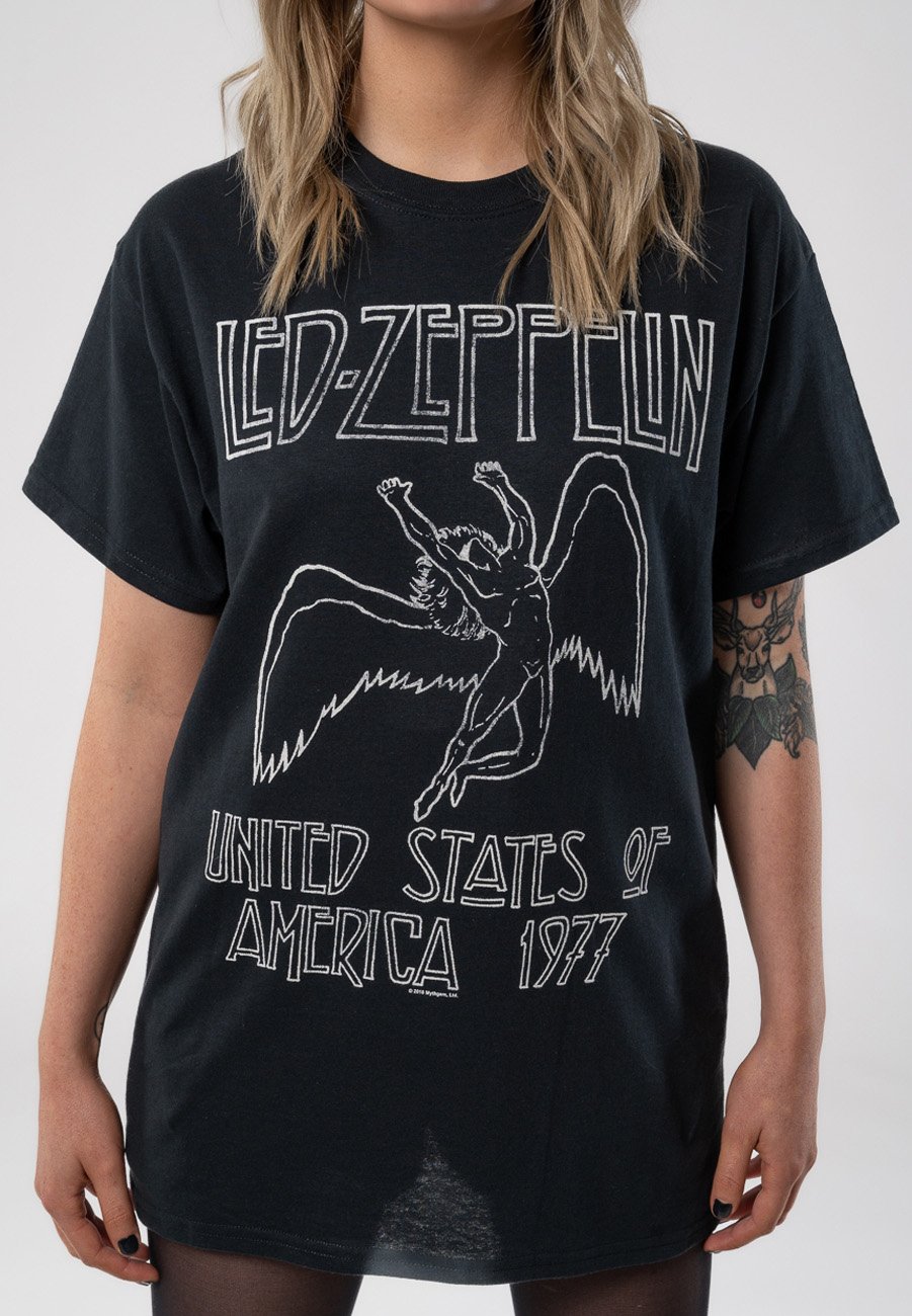 

Футболка с принтом LED ZEPPELIN USA 77 Paradiso Clothing, черный