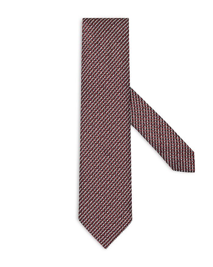 

Классический галстук в полоску с шелковым узором Zegna
