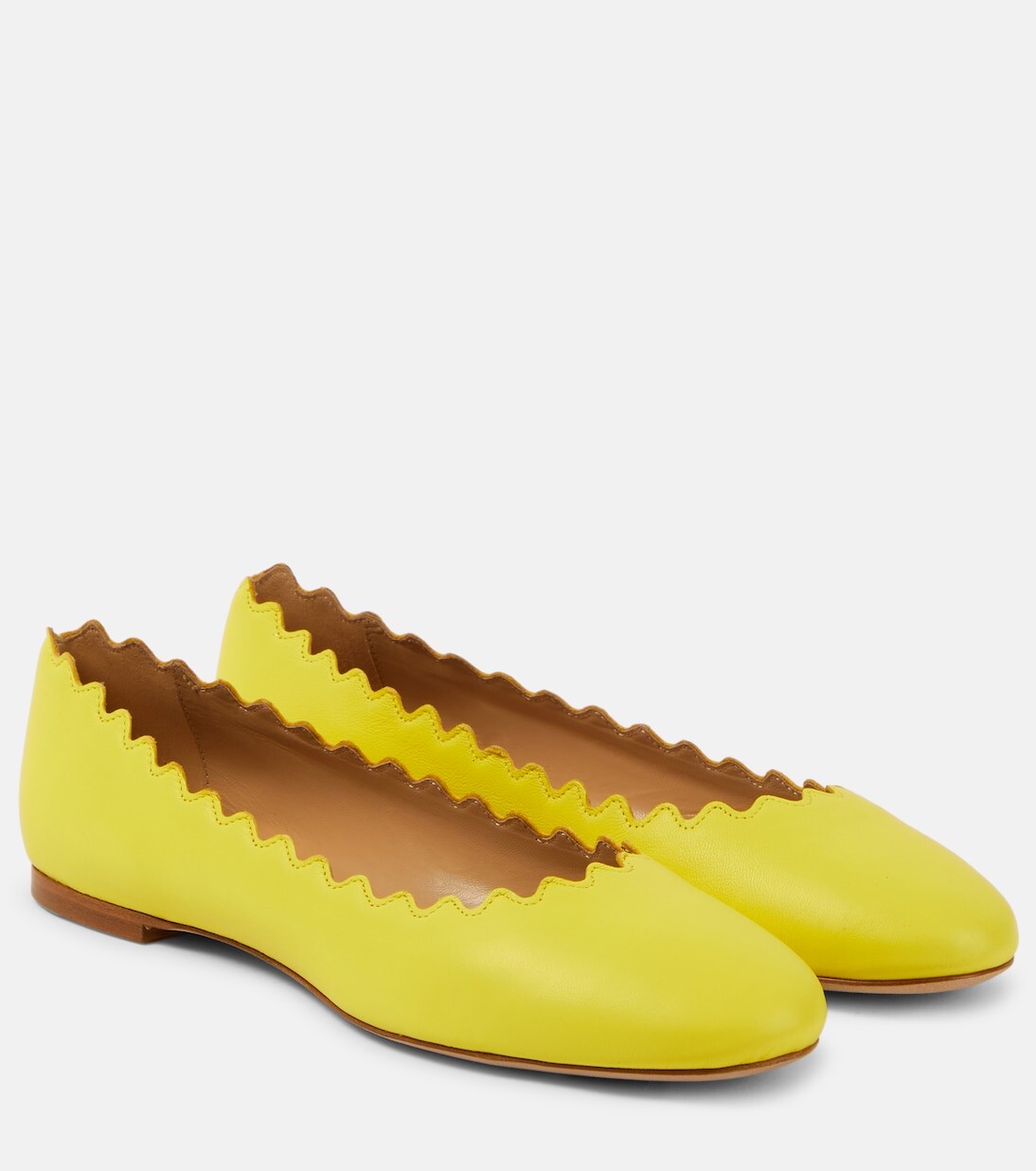

Кожаные балетки lauren Chloé, желтый