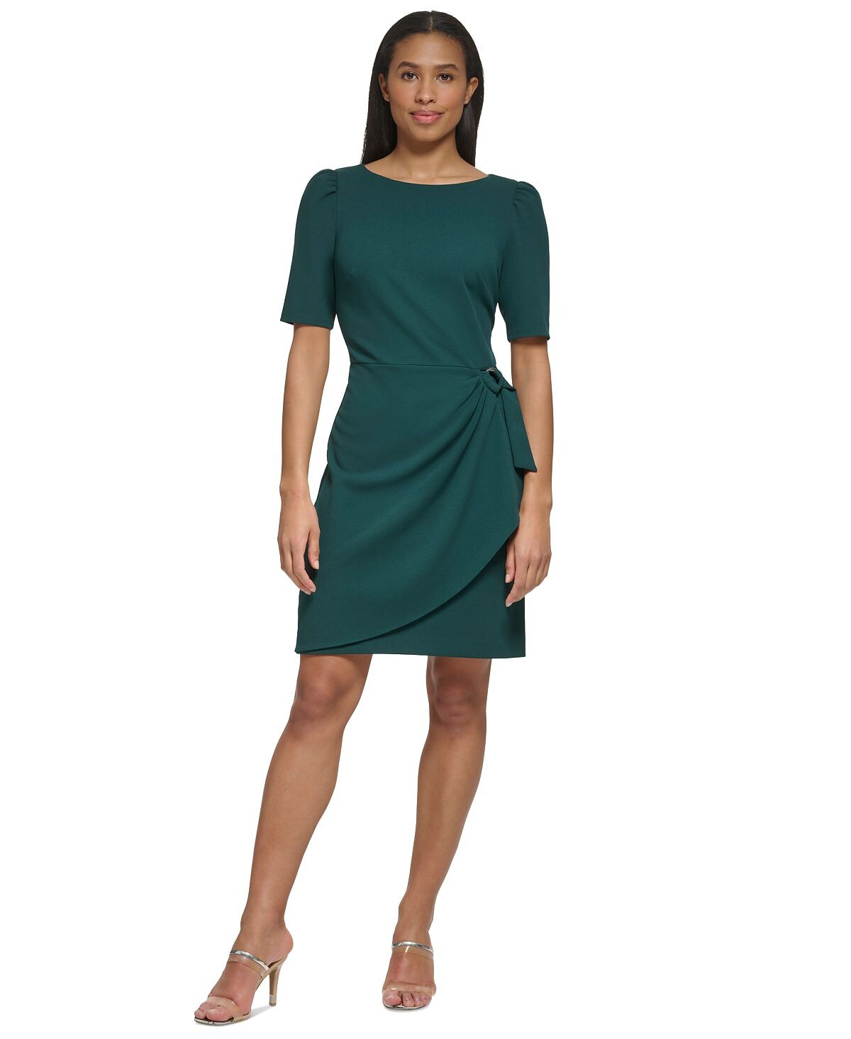 

Женское платье-футляр с искусственным запахом DKNY