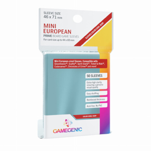 

Чехол для карточек Gamegenic Prime Mini European- Sized Sleeves 46 X 71 Mm (50 Ct.) Gamegenic