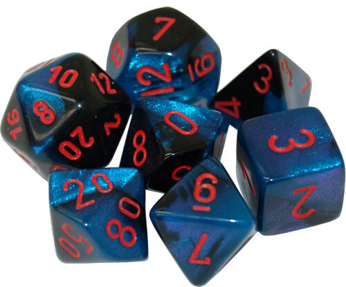 

Аксессуары Chessex Chessex Dice Set: Gemini Black-Starlight w/ Red (7)