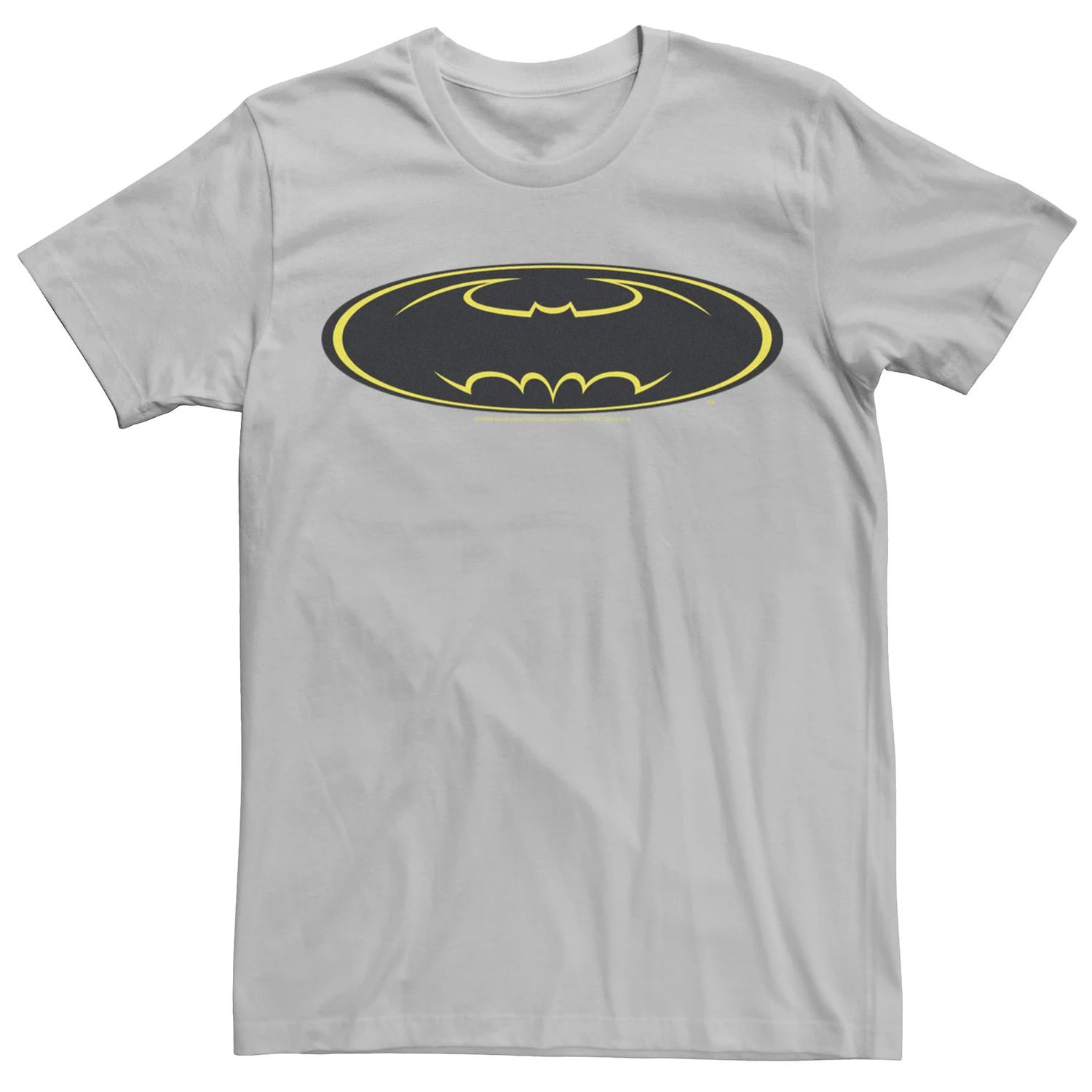 Мужская желтая футболка с логотипом на груди из комиксов Бэтмен DC Comics, серебристый