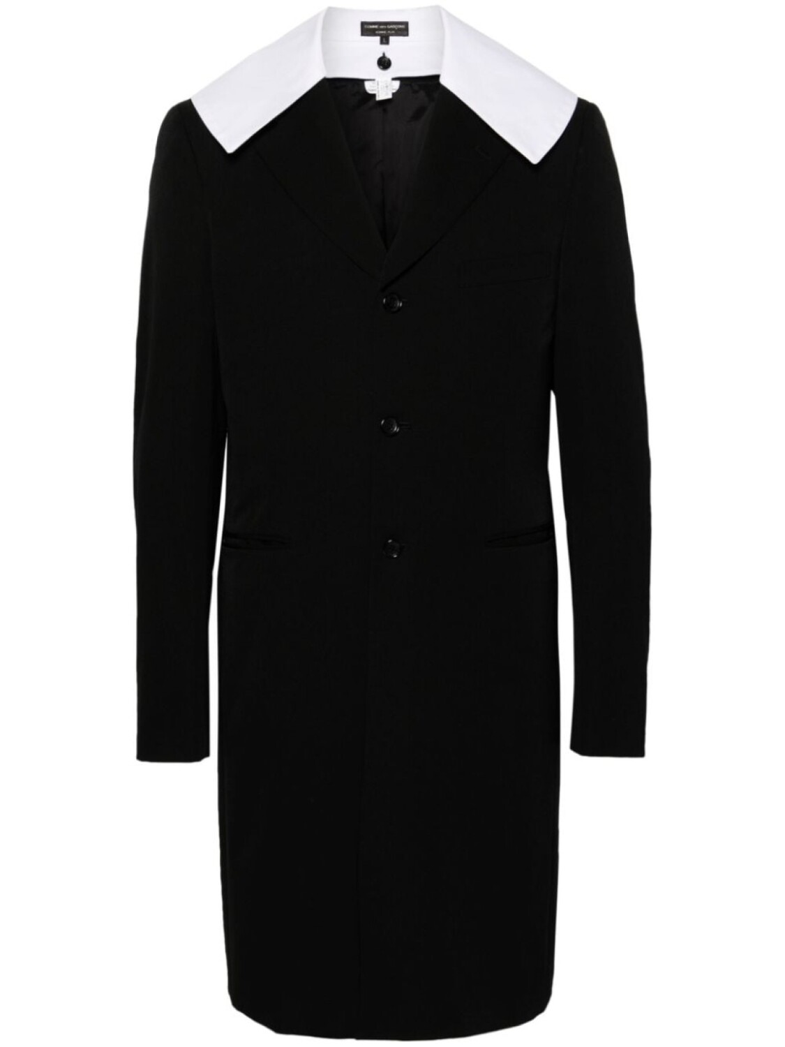 

Comme des Garçons Homme шерстяное пальто со съемной вставкой, черный