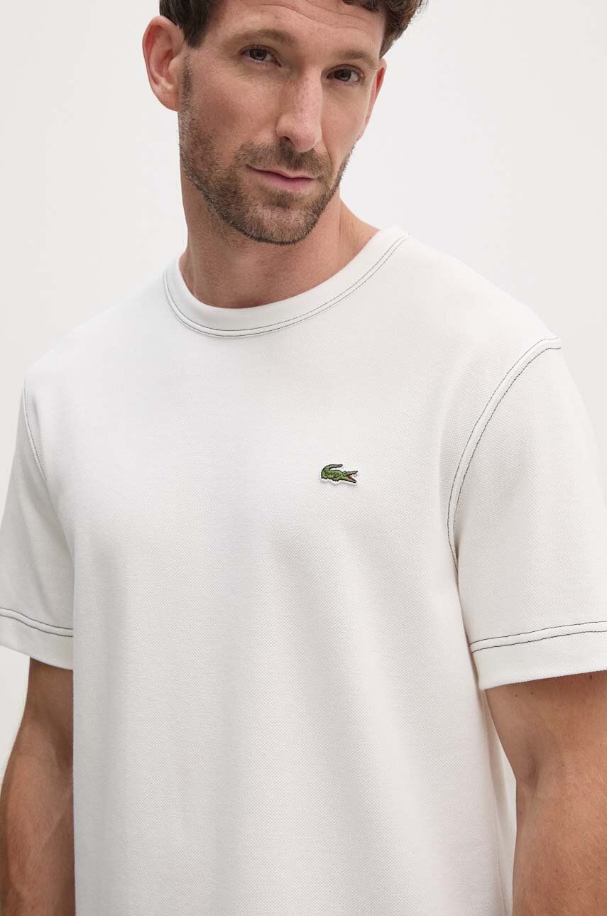 

Хлопковая футболка Lacoste, бежевый