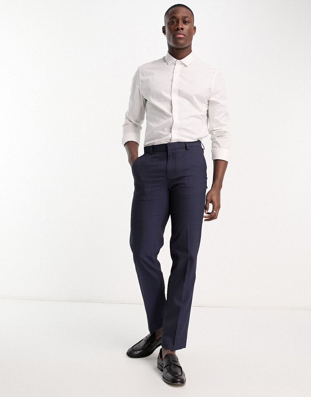 

Брюки Ben Sherman в темно-синюю и бордовую клетку, Красный