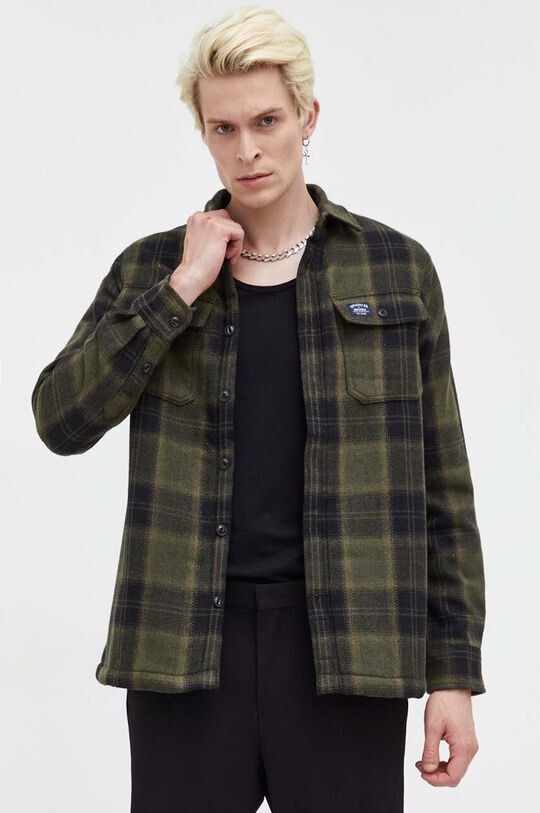 

Куртка из смесовой шерсти Superdry, зеленый