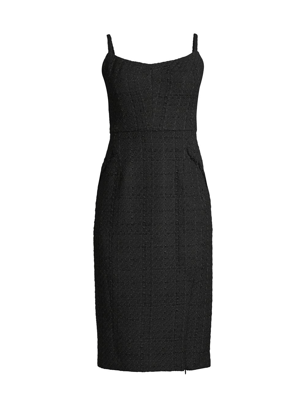 

Твидовое платье-миди Rustic Chic Donna Karan New York, черный