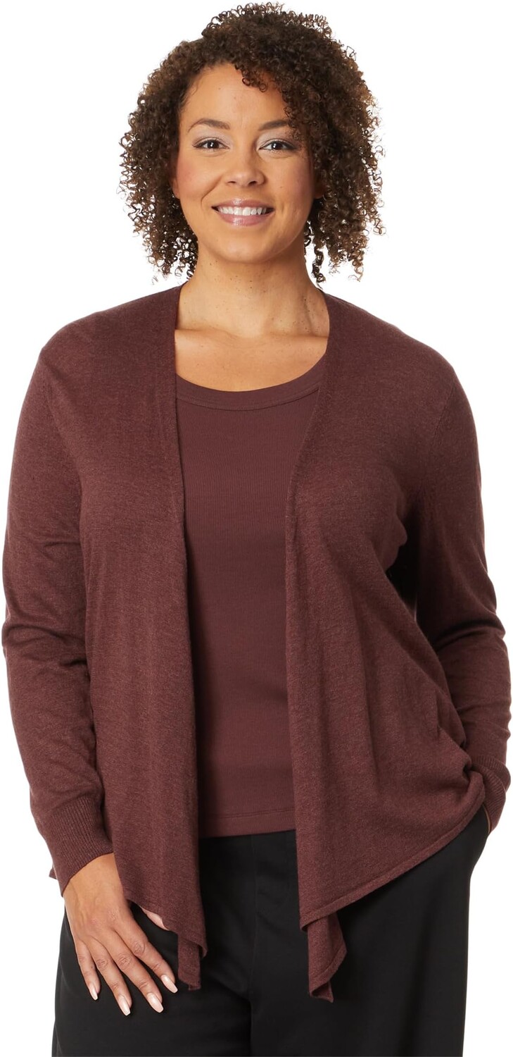 

Свитер Plus Size All Year Four-Way Cardigan NIC+ZOE, цвет Redwood