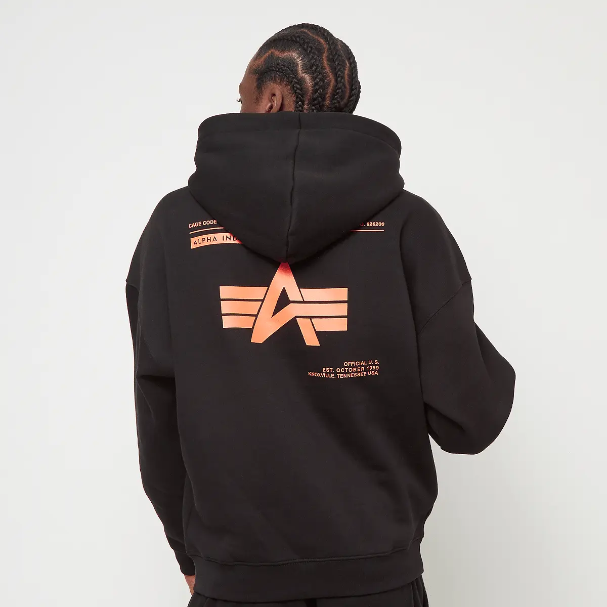 

Толстовка Alpha Industries Logo Backprint Hoody, черный