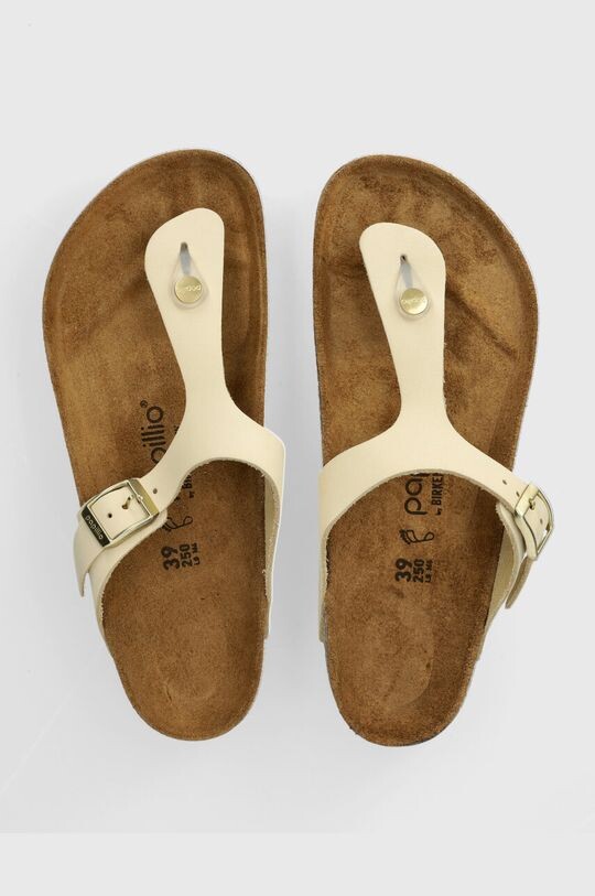 

Кожаные шлепанцы Gizeh Platform Flex Birkenstock, бежевый