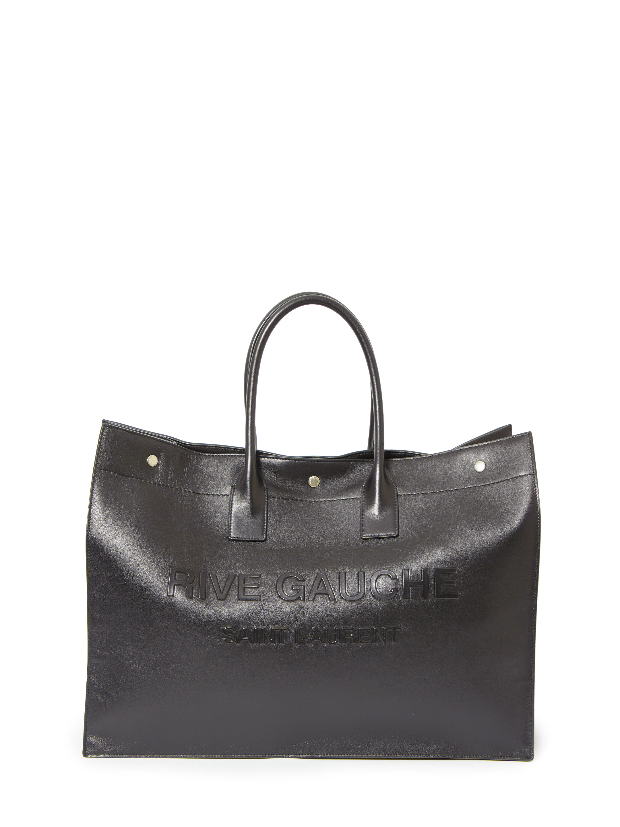 Сумка-тоут Saint Laurent Large Rive Gauche, черный сумка тоут из хлопка и льна рив гош saint laurent черный