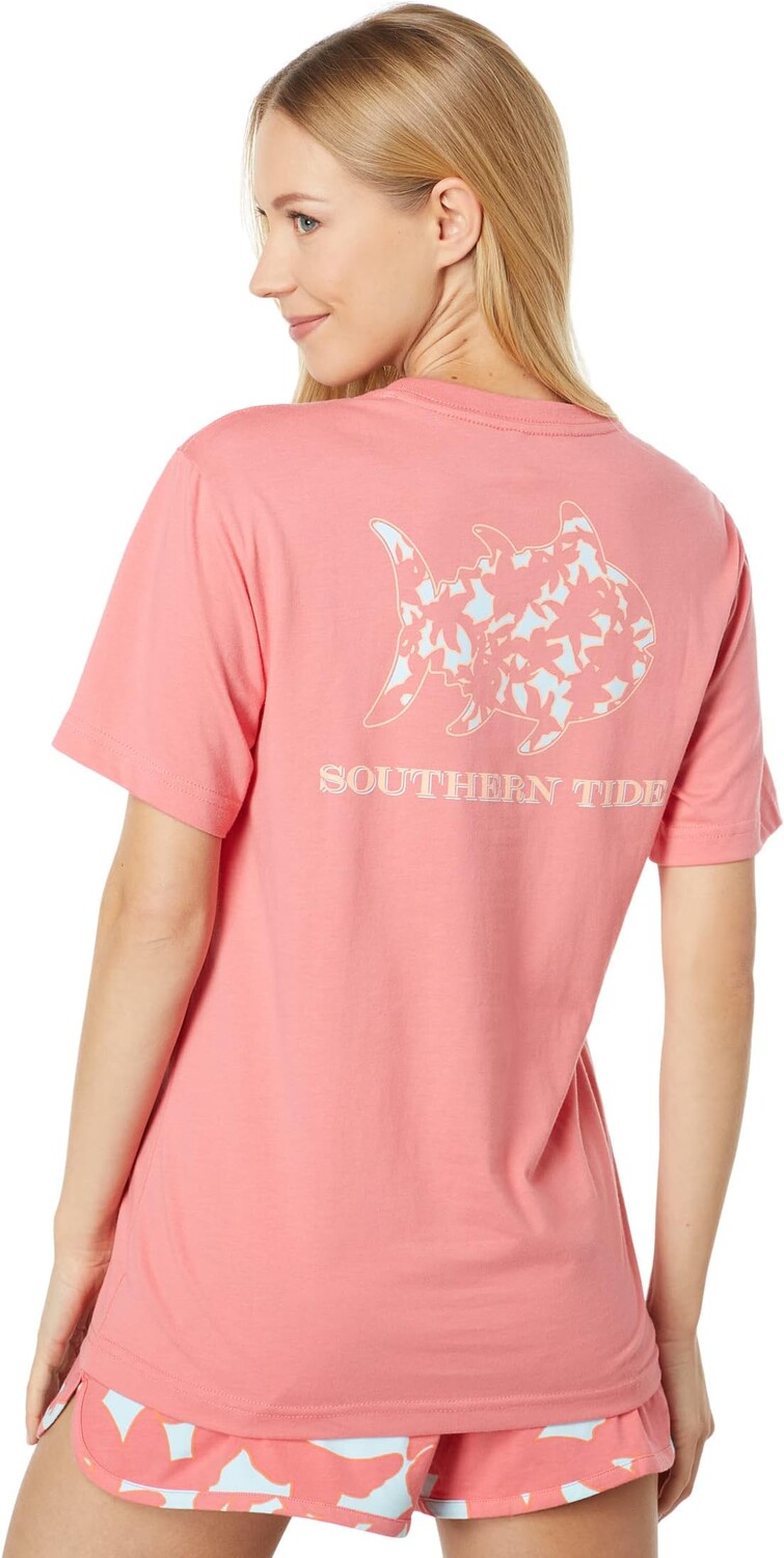 

Футболка с наполнителем Island Flower Skipjack Southern Tide, цвет Rouge Red