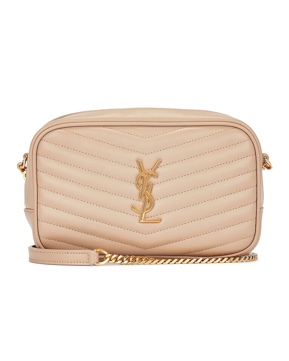 

Сумка кросс-боди Saint Laurent Mini Lou Chain, цвет Dark Beige
