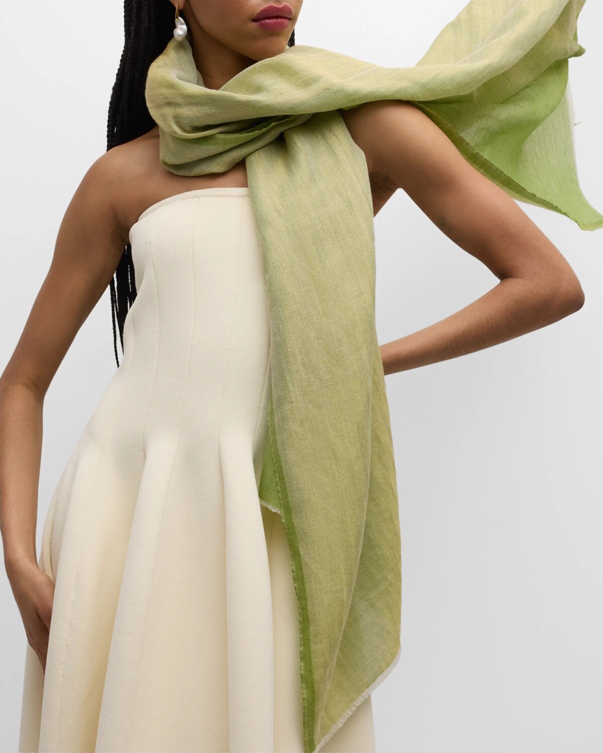 

Двухцветный шерстяной шарф Bindya Accessories, цвет Green