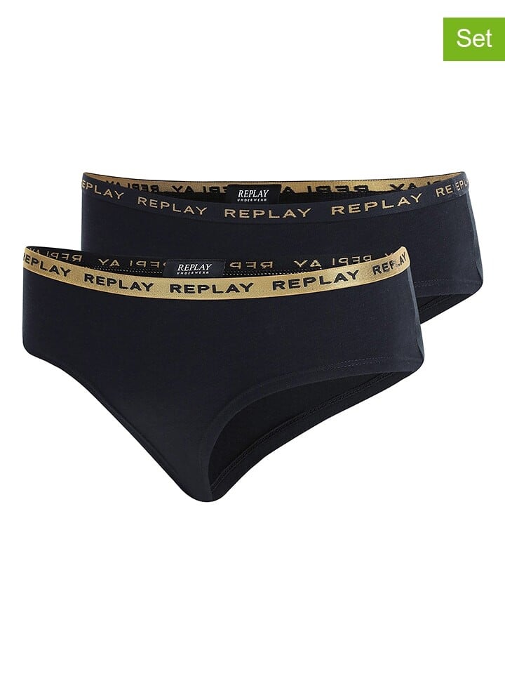 

Трусы Replay 2er Set Pantys, цвет schwarz/gold