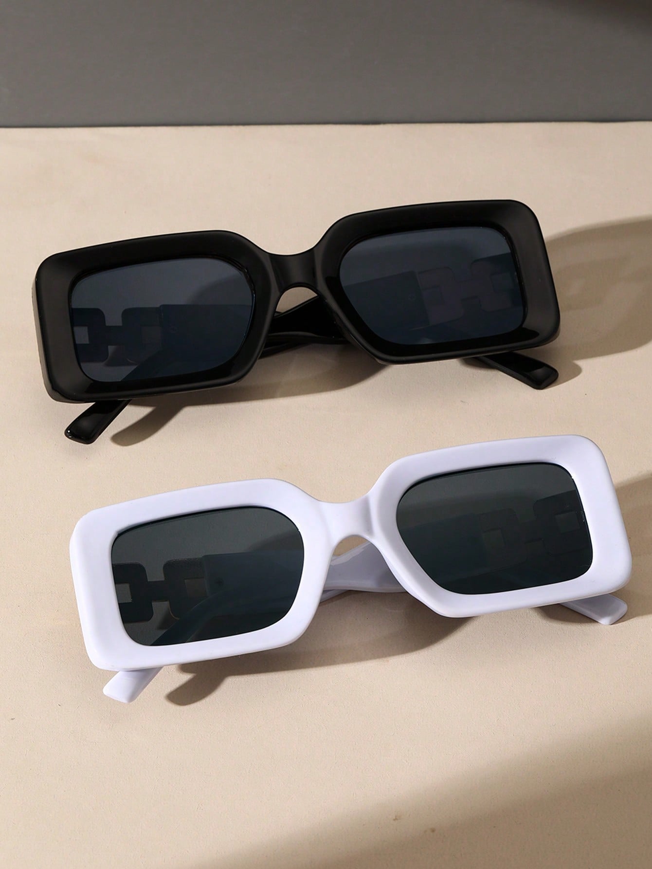 2 шт. женские квадратные пластиковые оправы солнцезащитные очки для собак модные складные очки для защиты летних питомцев аксессуары для защиты от солнца